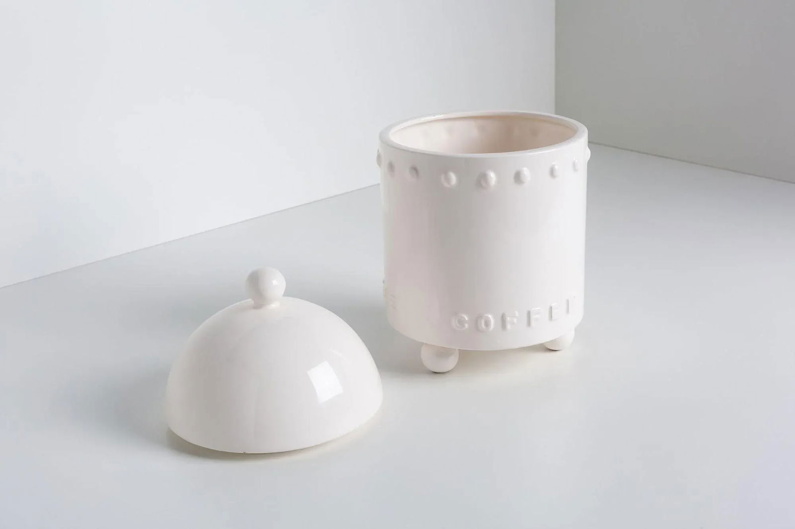 1980s Stanley Tigerman White Ceramic "Tigerman City" Coffee Canister - 5