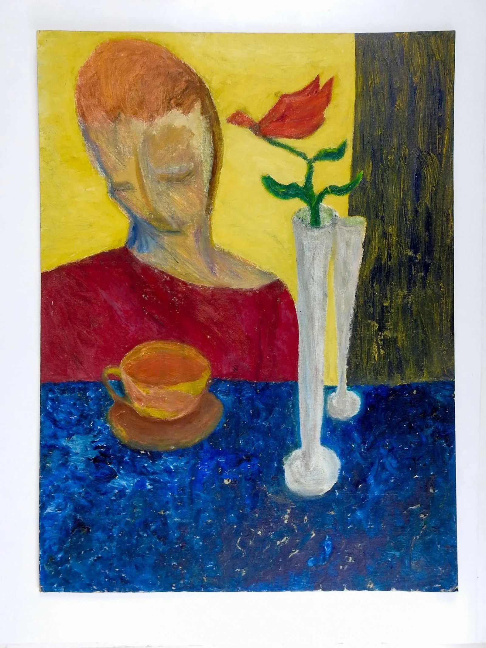 Vintage Mid 20th Century Abstract Figure & Still Life Painting - 4