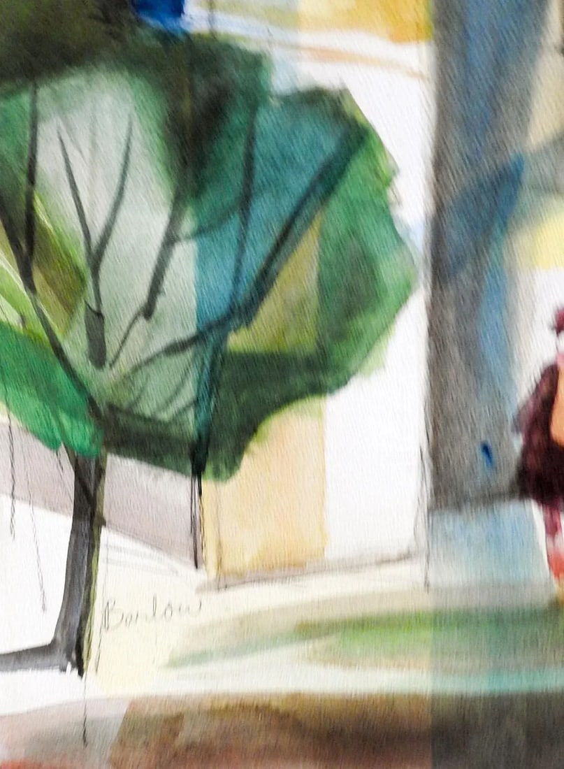 Vintage Mid Century Mission San Jose San Antonio Texas Watercolor Painting - 2