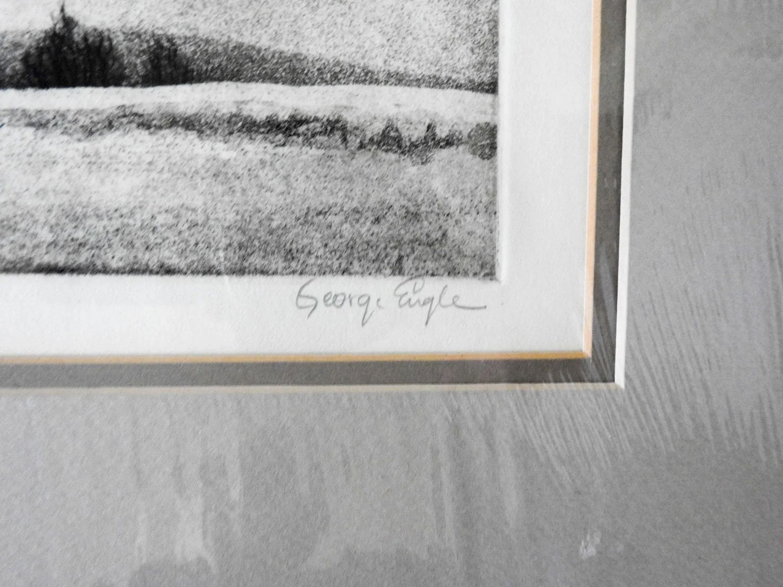 Vintage Mid Century Lone Tree Landscape Etching - 2