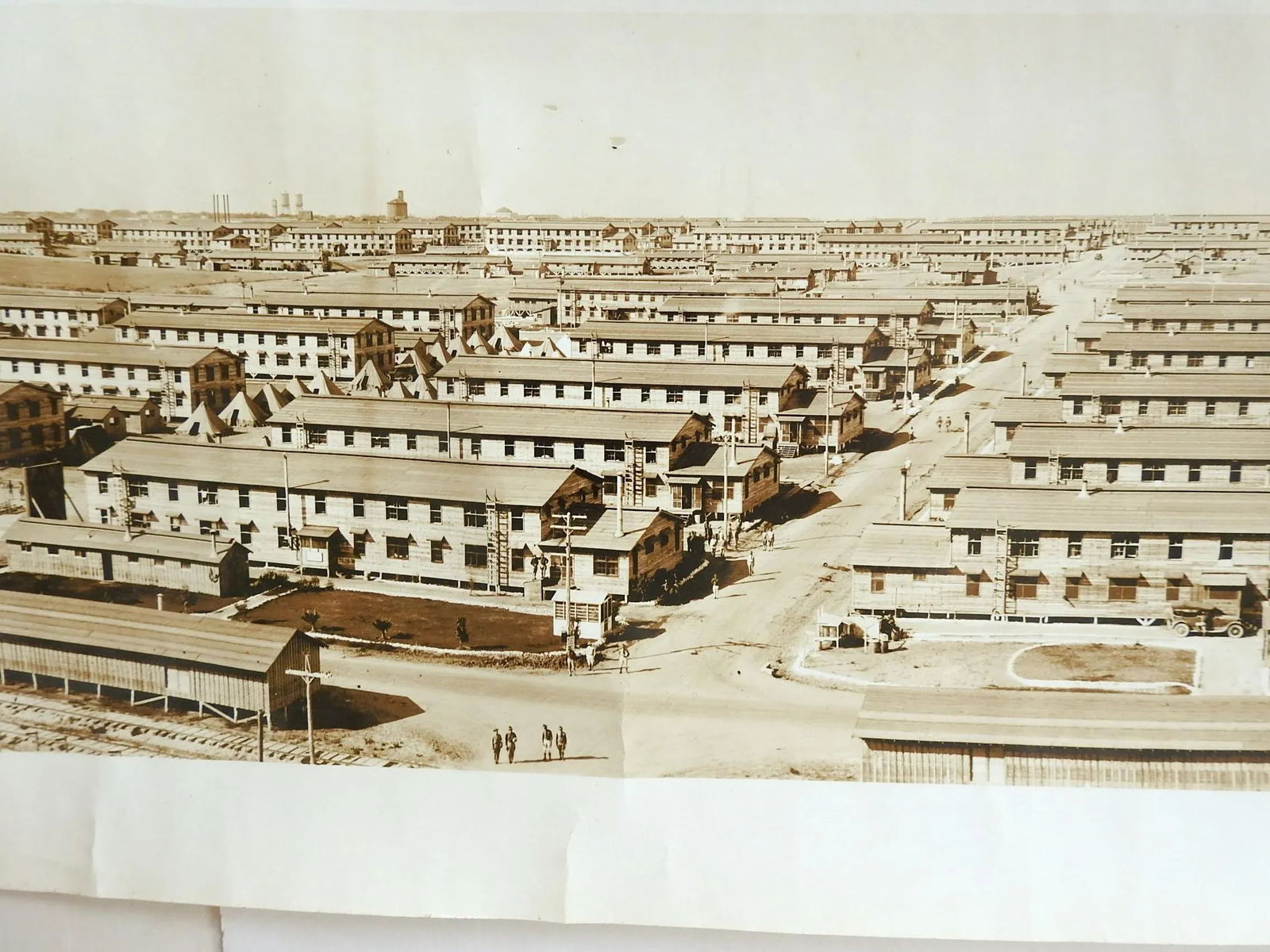 Antique 64" Eugene Goldbeck Panoramic Photo 1917 Camp Travis Wwi San Antonio - 4