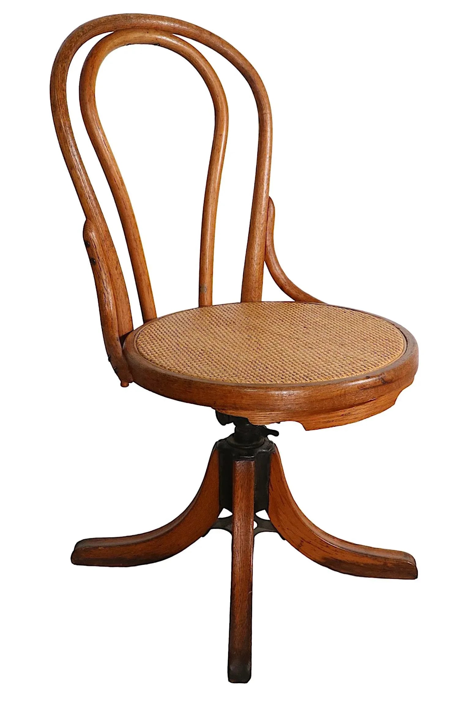 Early 20th Century Bentwood Swivel Desk Chair by Heywood Wakefield After Thonet - 11