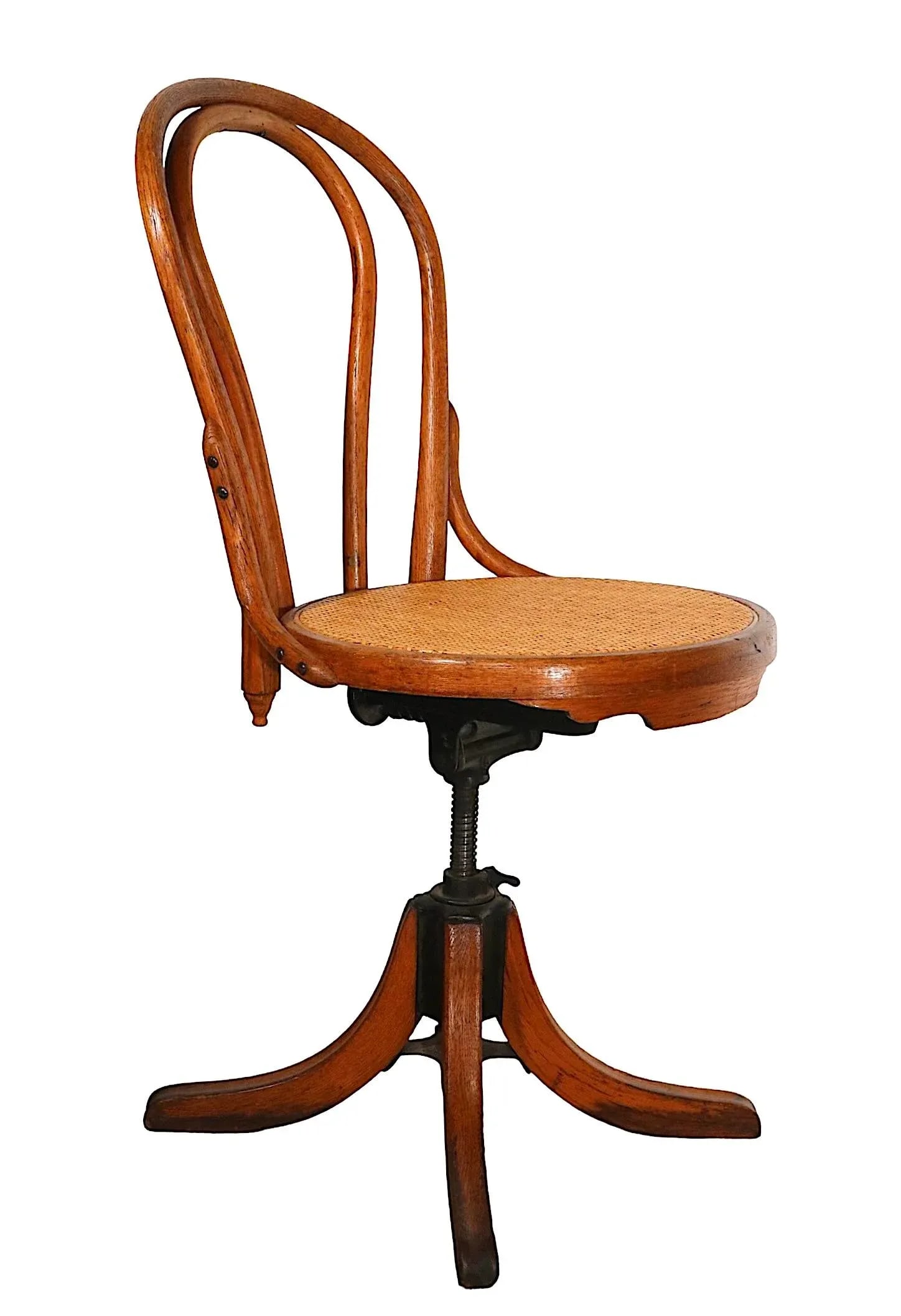Early 20th Century Bentwood Swivel Desk Chair by Heywood Wakefield After Thonet - 13