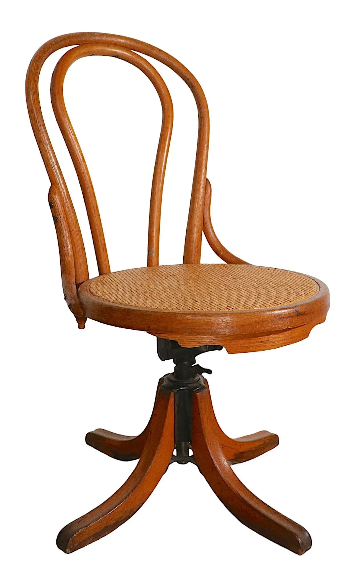 Early 20th Century Bentwood Swivel Desk Chair by Heywood Wakefield After Thonet - 5