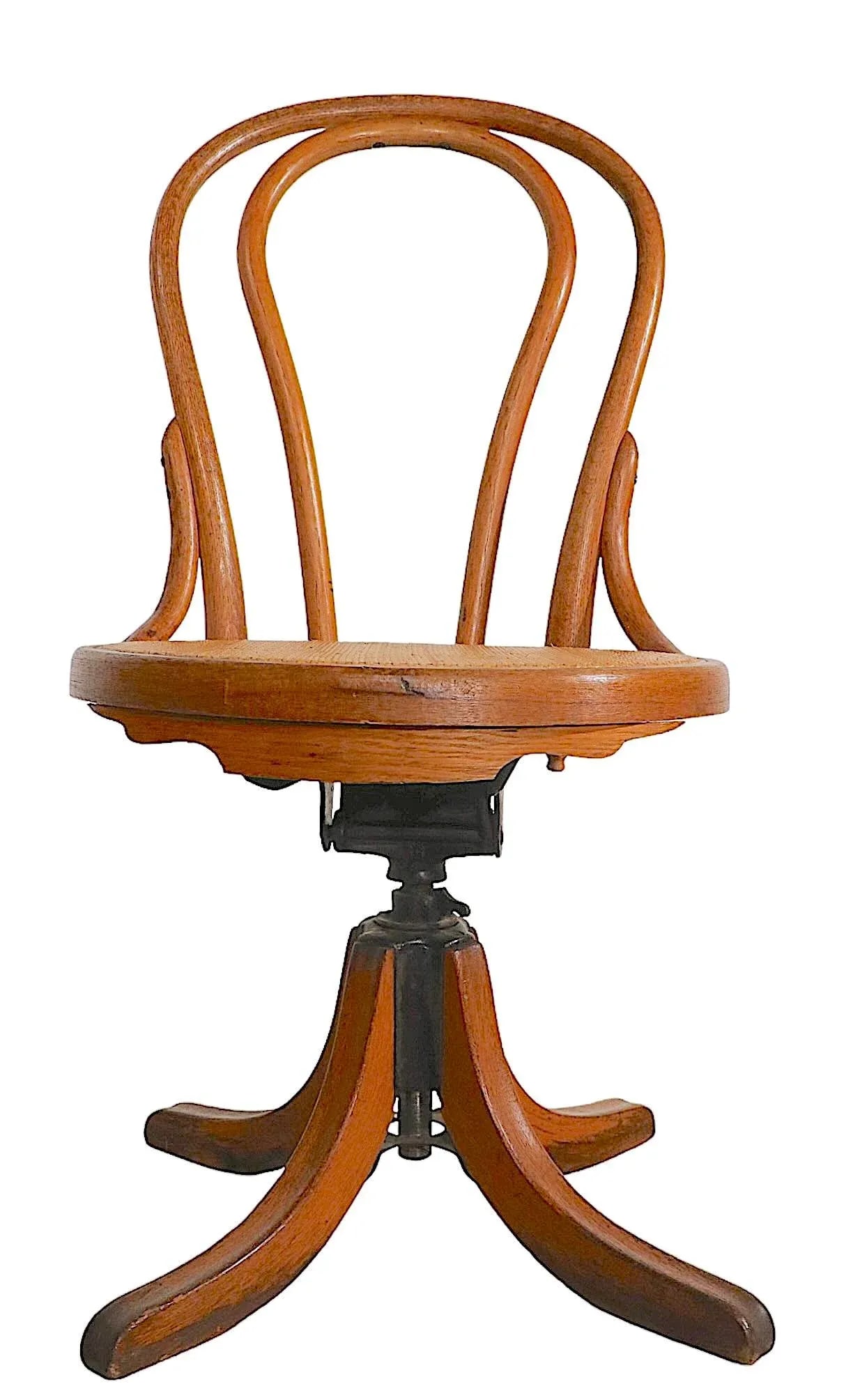 Early 20th Century Bentwood Swivel Desk Chair by Heywood Wakefield After Thonet - 7