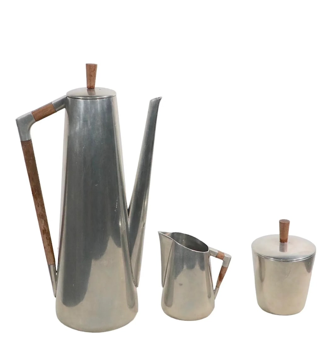 3 Pc Set Royal Holland Pewter Kmd Tiel. Daalderop C 1960's - 2