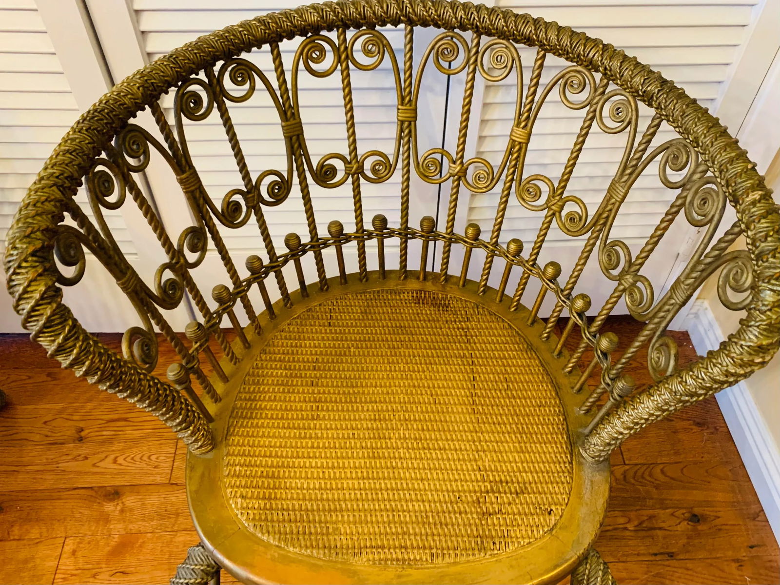 Antique Heywood-Wakefield Rattan Chair - 3