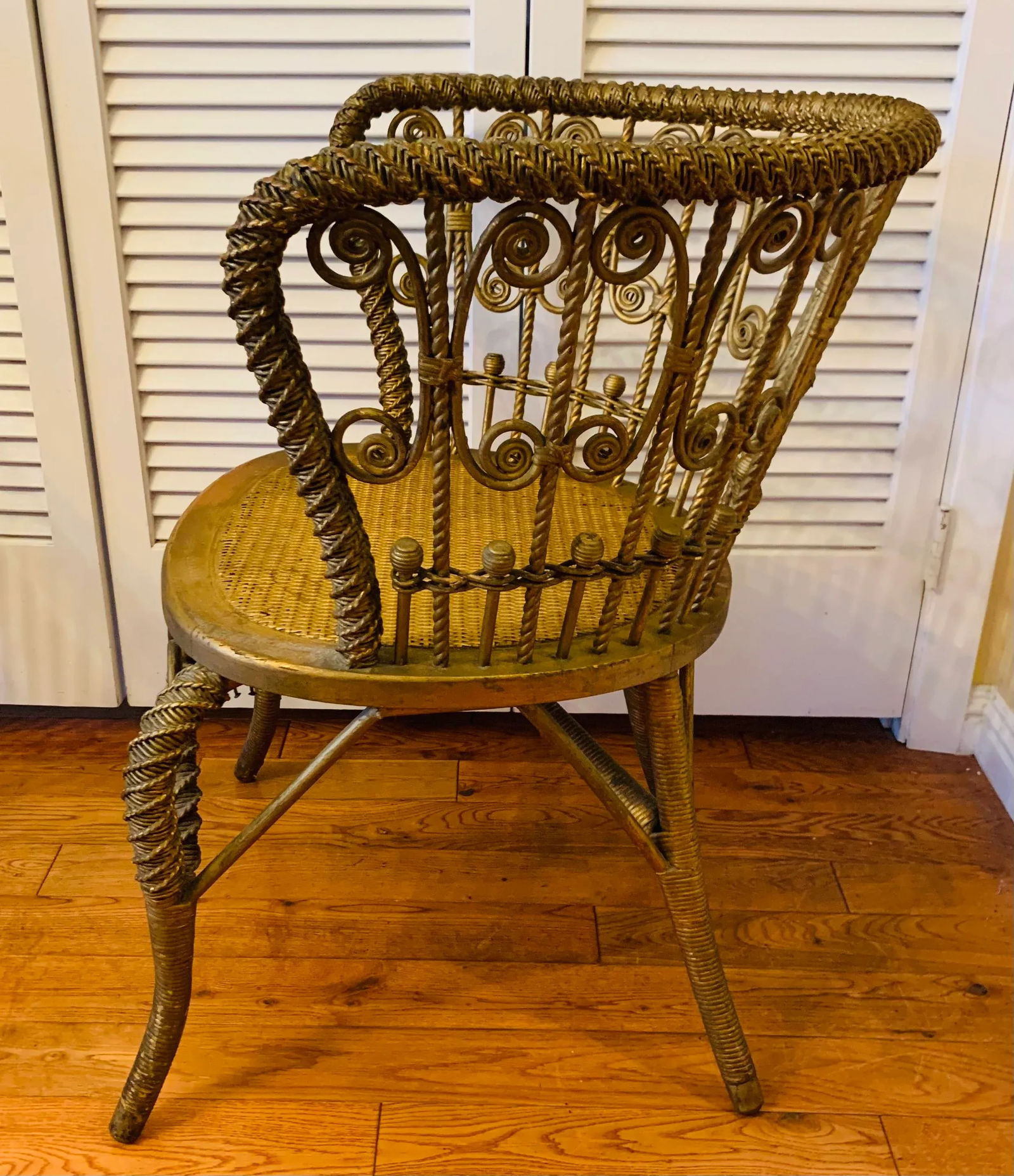 Antique Heywood-Wakefield Rattan Chair - 4
