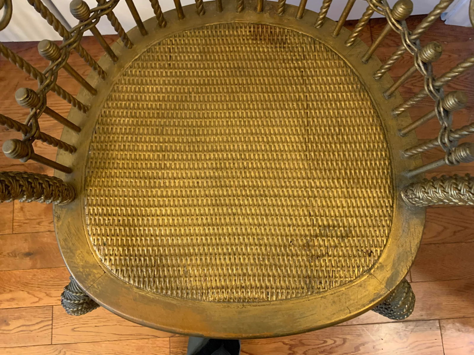 Antique Heywood-Wakefield Rattan Chair - 8