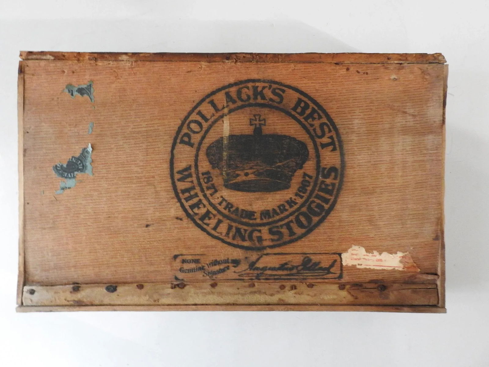 Antique Distressed Folk Art Box - 6