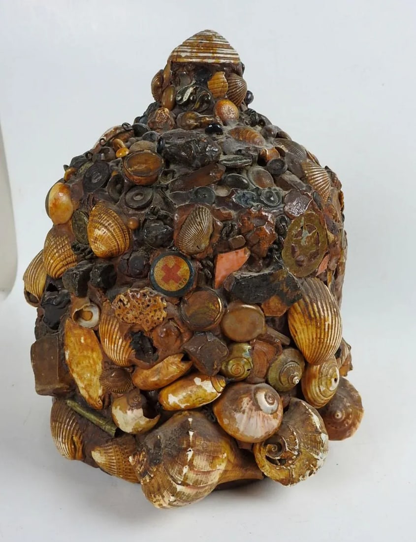 Antique Early 20th Century Folk Art Found Object Memory Jug - 10