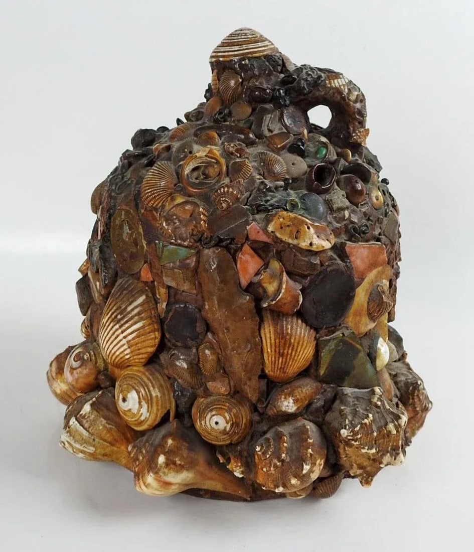 Antique Early 20th Century Folk Art Found Object Memory Jug - 13