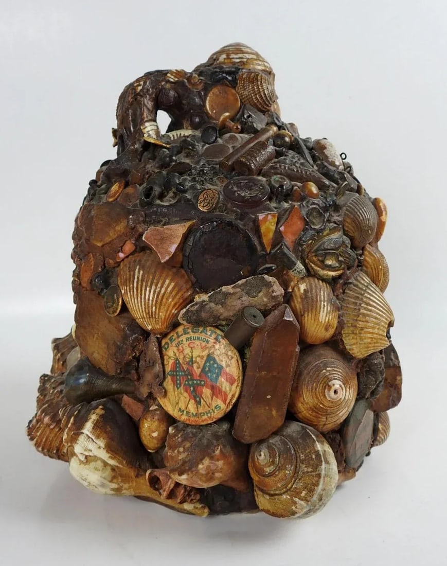 Antique Early 20th Century Folk Art Found Object Memory Jug - 4