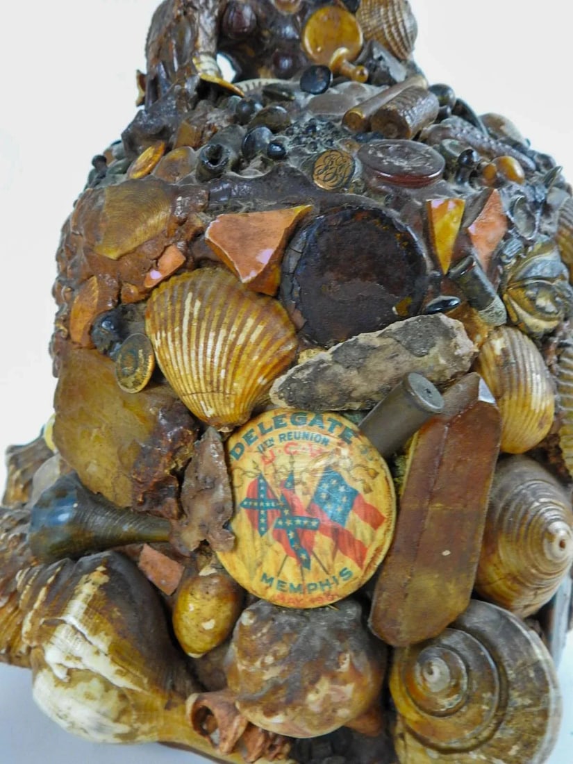 Antique Early 20th Century Folk Art Found Object Memory Jug - 6