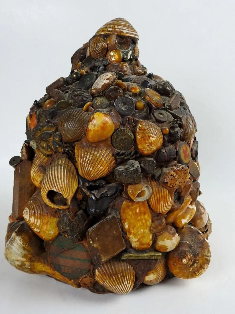 Antique Early 20th Century Folk Art Found Object Memory Jug - 8