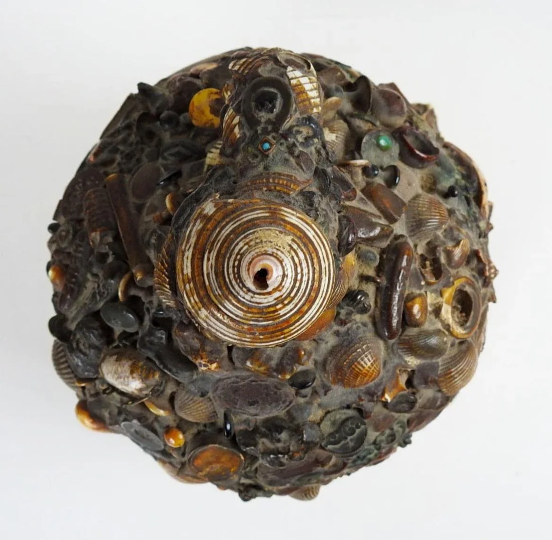 Antique Early 20th Century Folk Art Found Object Memory Jug - 9