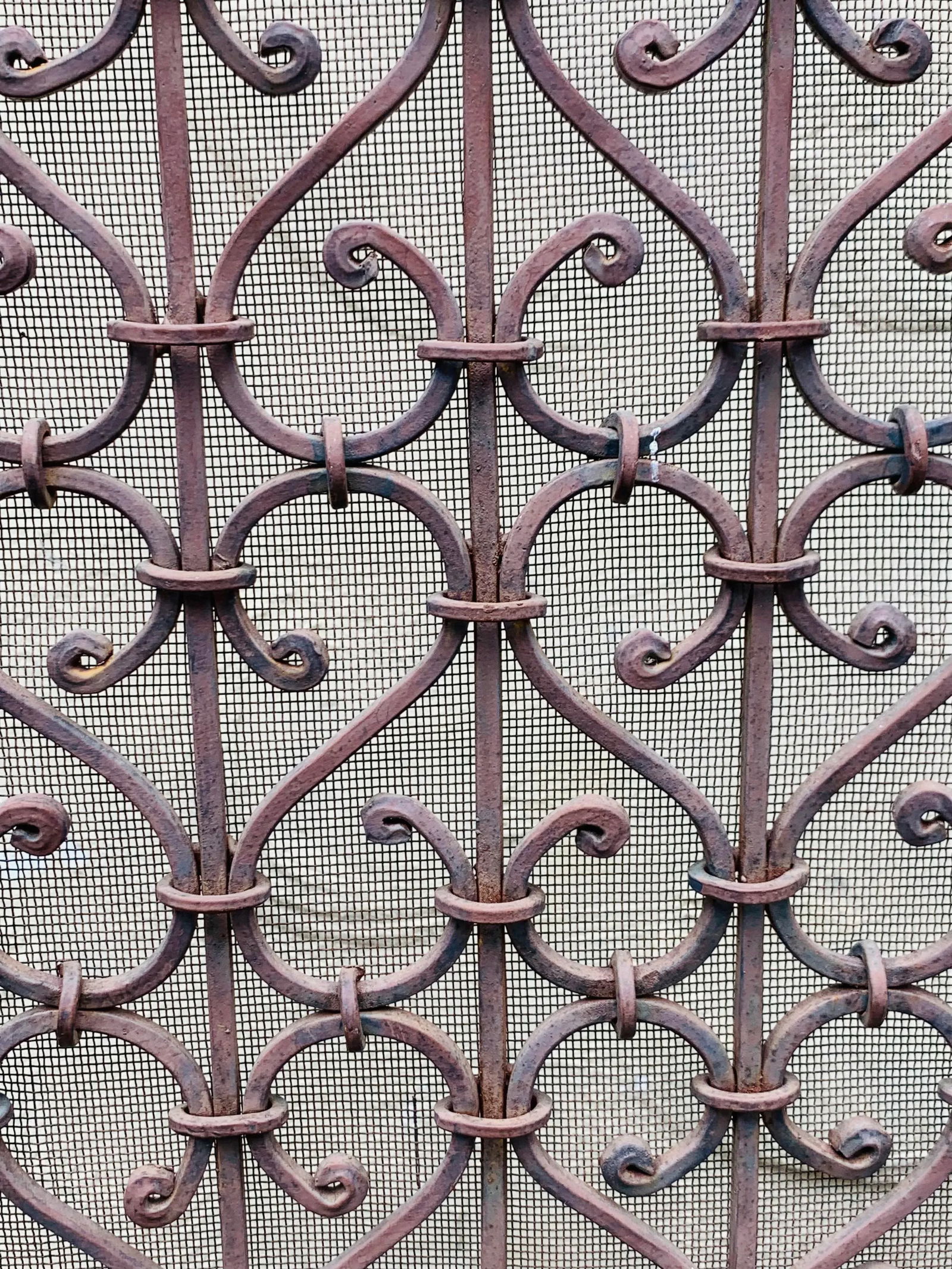 Antique Late 19th Century Spanish Wrought Iron Fireplace Screen - 9