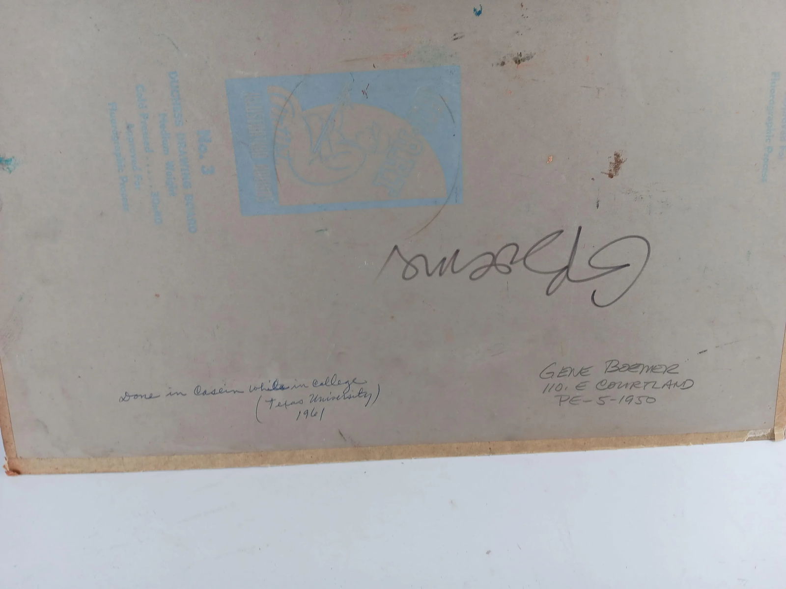 Vintage 1961 Mid Century Bold Abstract Bottle Still Life Painting - 4