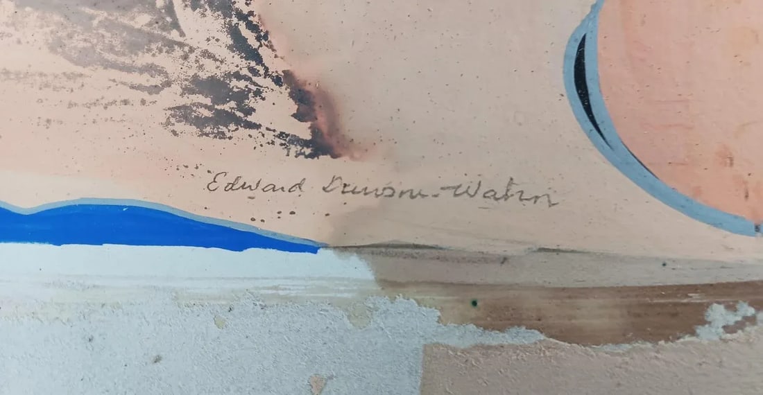 Vintage Distressed Edward Dawson Watson Cowboy Painting - 2