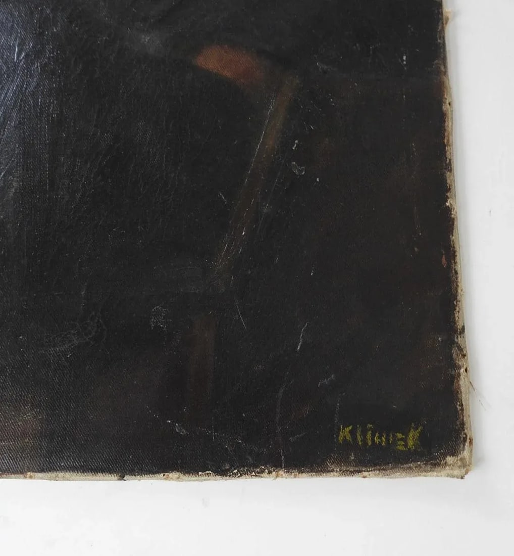 Vintage Continental Working Man Portrait Painting - 2