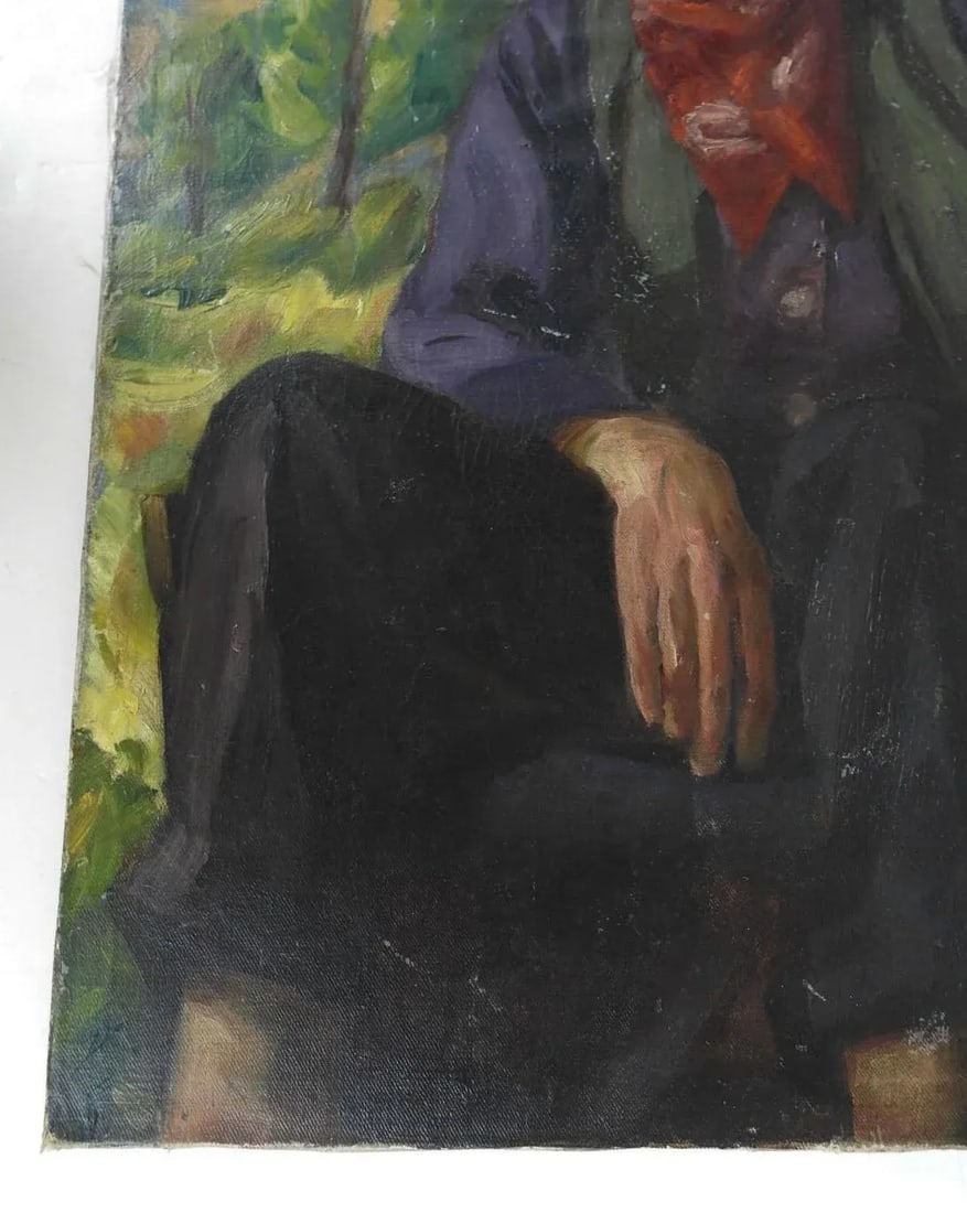 Vintage Continental Working Man Portrait Painting - 5