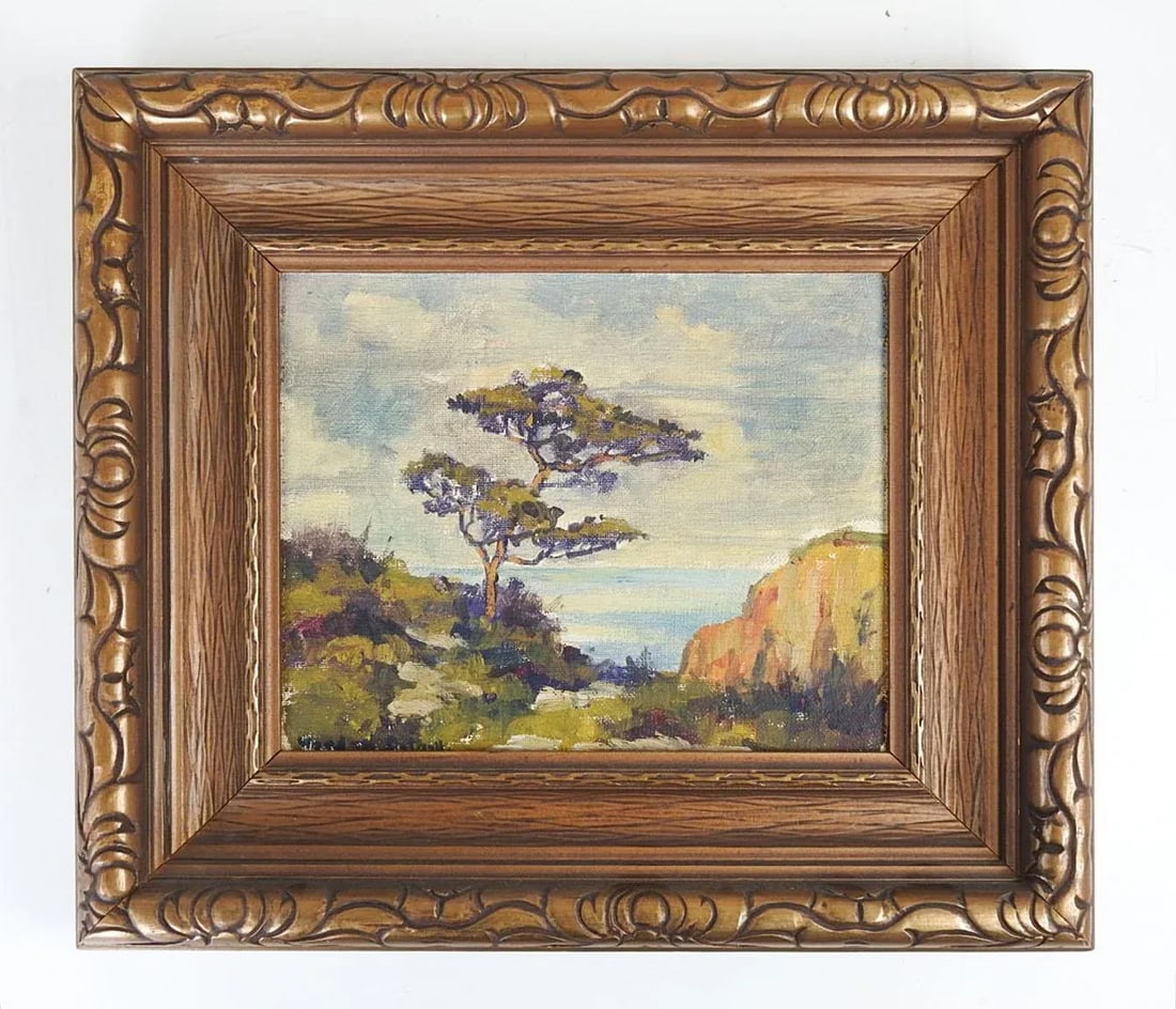 Vintage Charles Bethell California Coastal Landscape Painting - 4