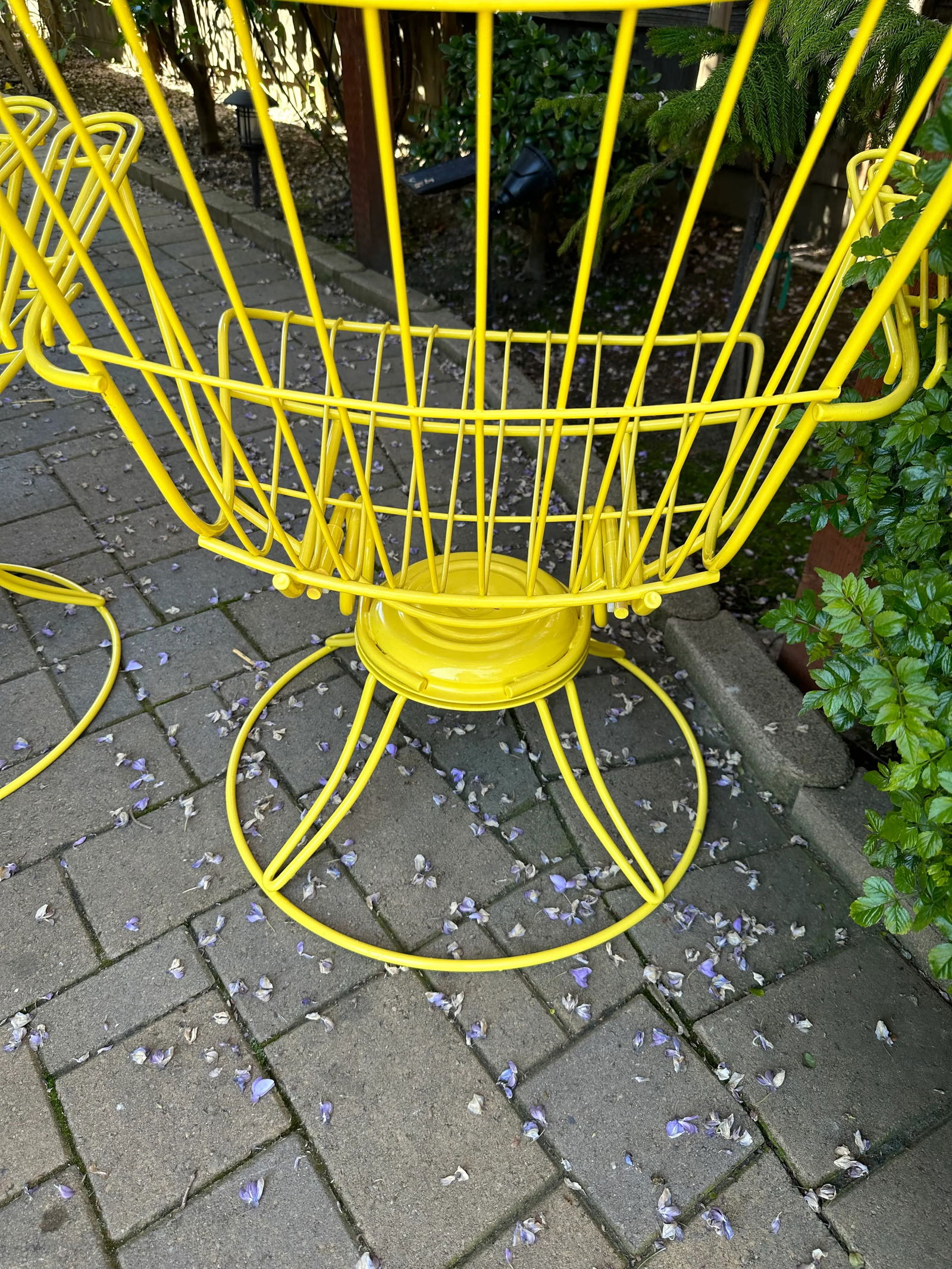 Mid-Century Homecrest Metal Wire Rocker Swivel Chairs - a Pair - 9
