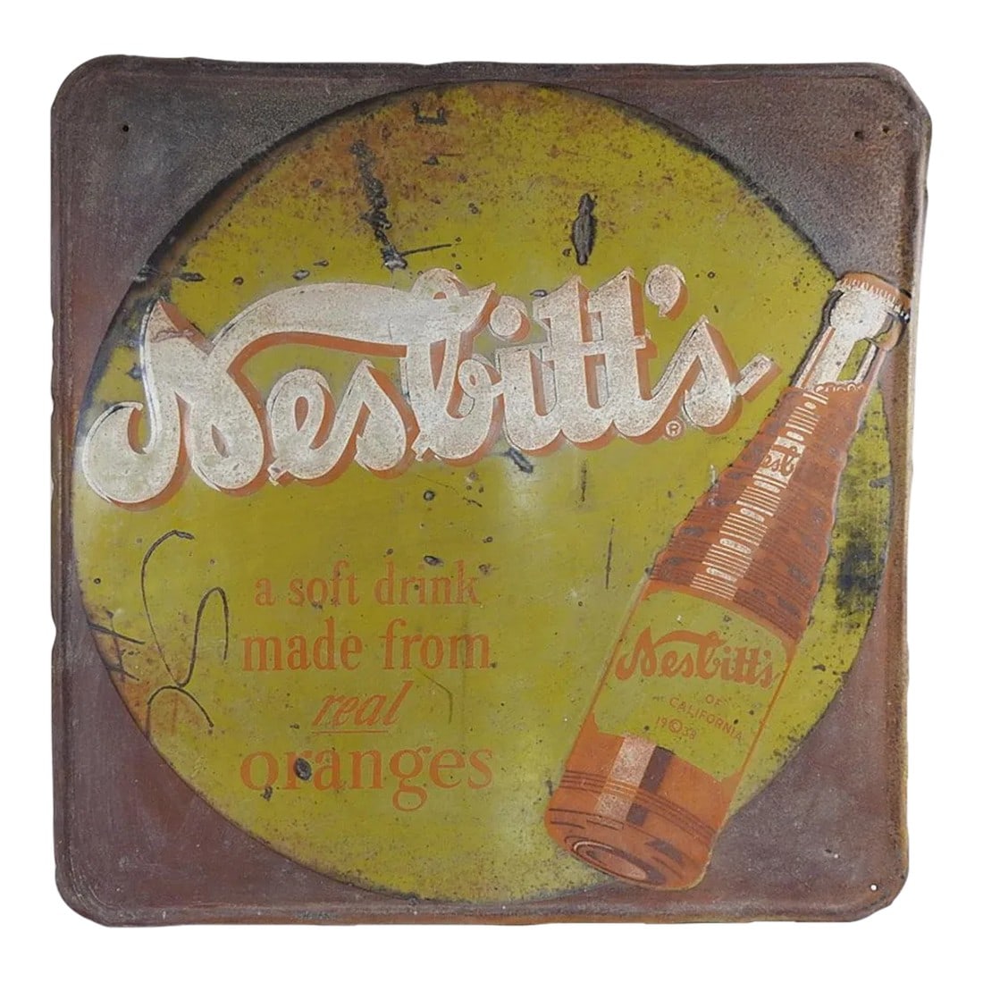 Vintage Rustic Nesbitts Soda Sign