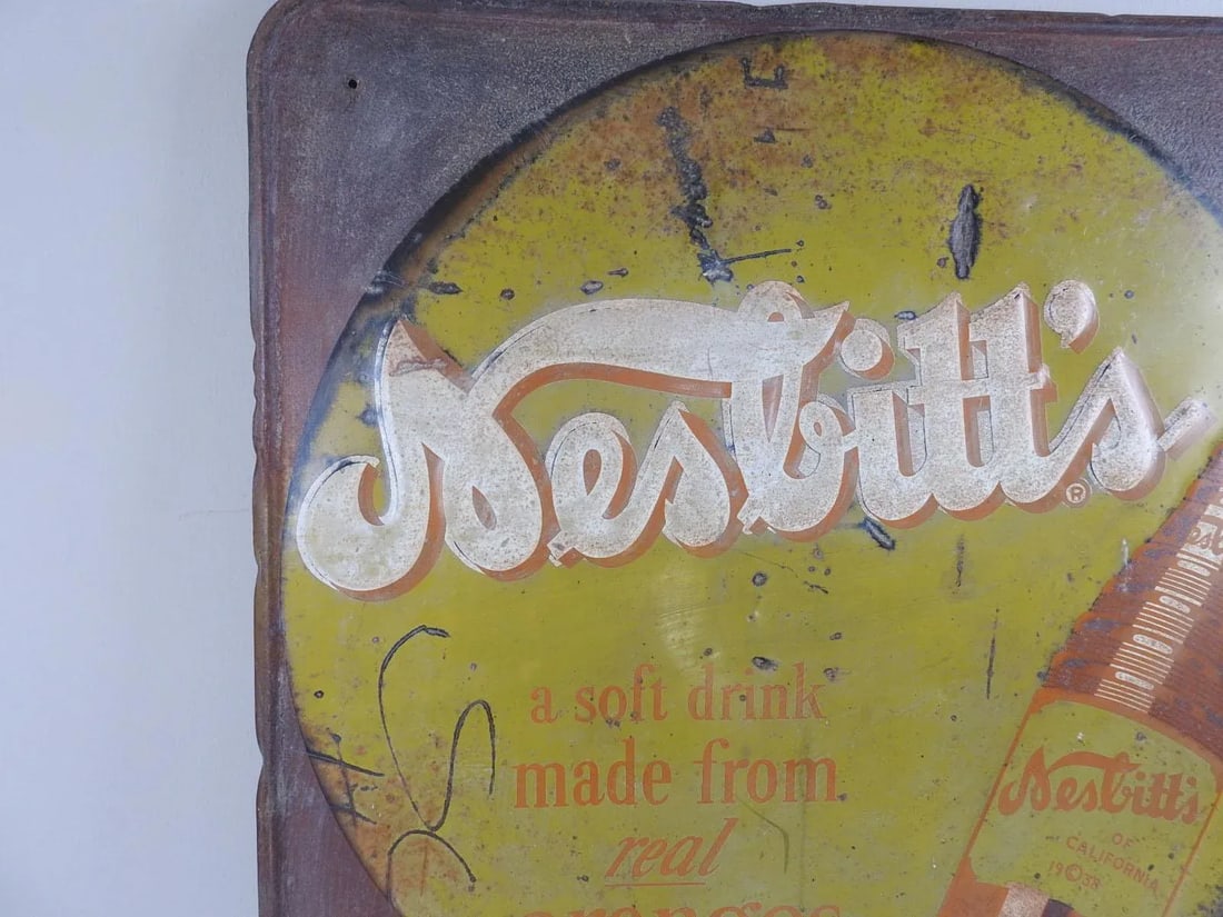 Vintage Rustic Nesbitts Soda Sign - 2