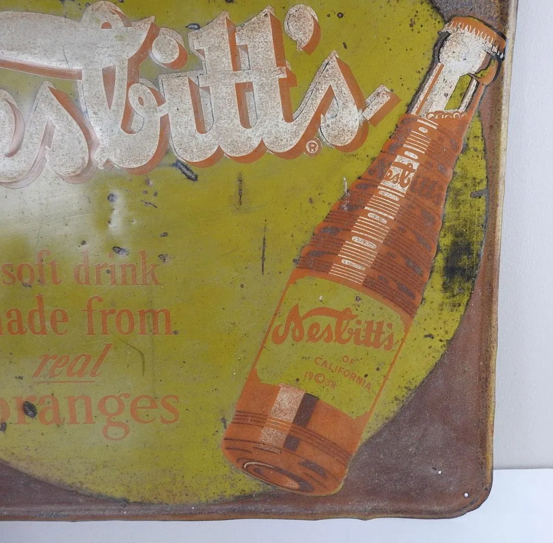 Vintage Rustic Nesbitts Soda Sign - 3