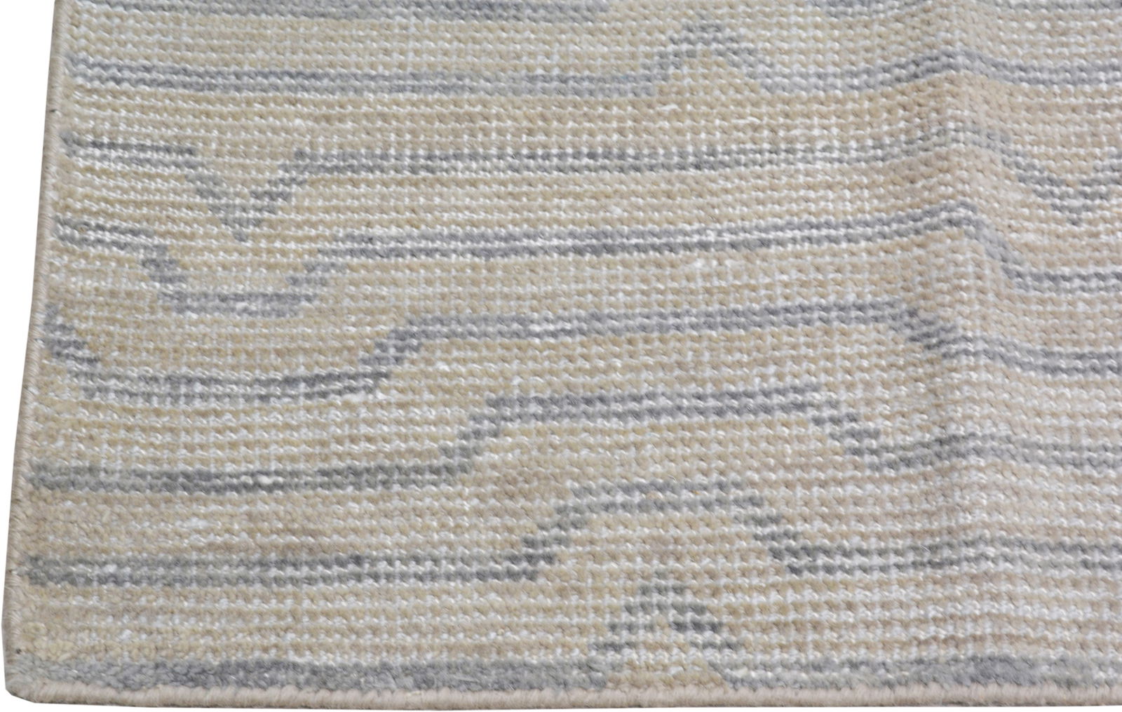 INDIAN HAND KNOTTED WOOL/BAMBOO RUG - 5