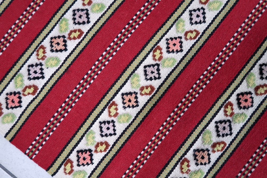 Handmade vintage Persian Ardabil runner 2' x 6.5' (61cm x 201cm) 1970s - 8