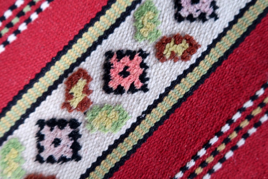 Handmade vintage Persian Ardabil runner 2' x 6.5' (61cm x 201cm) 1970s - 9