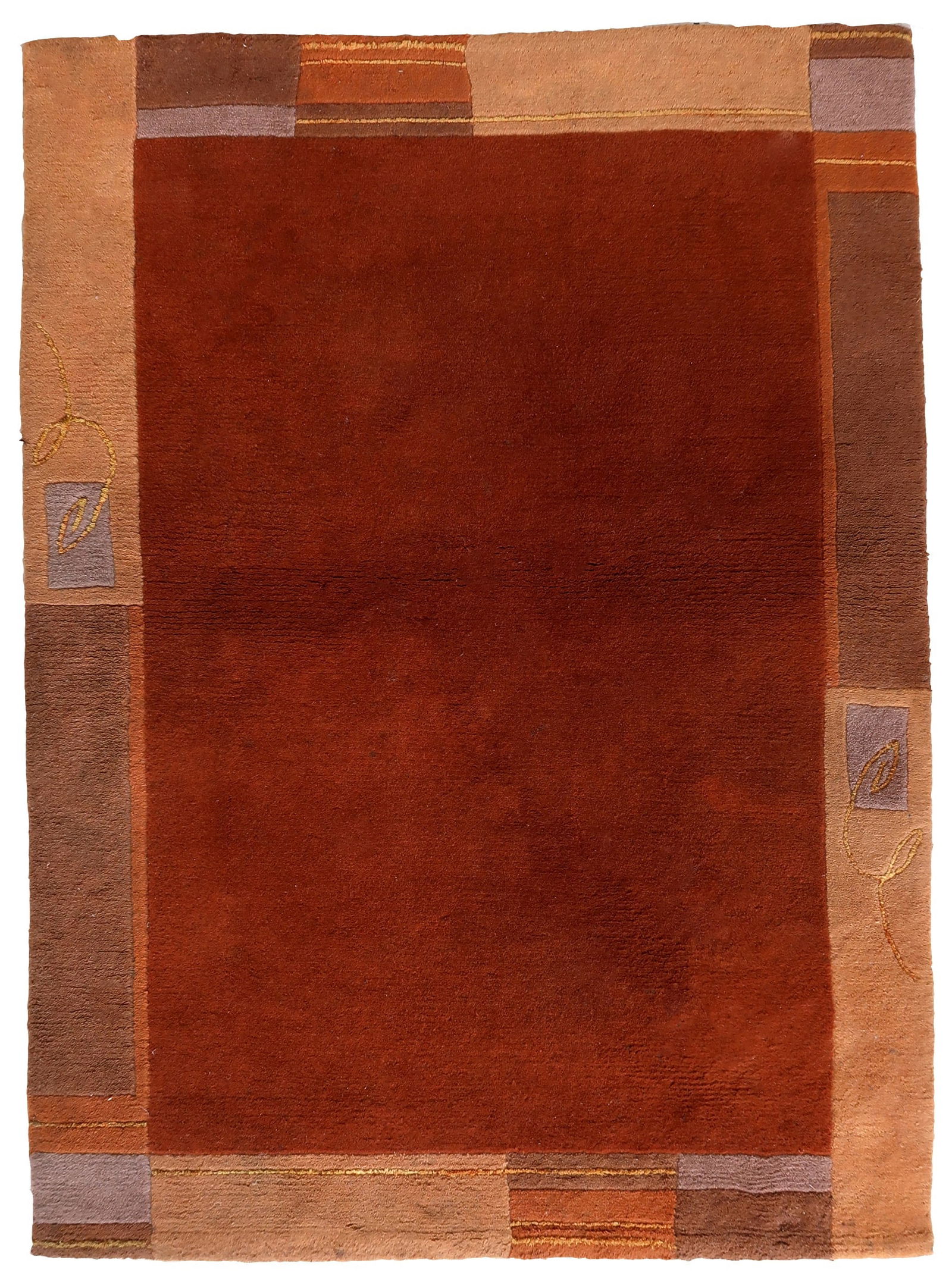 Handmade vintage Tibetan Khaden rug 4' x 5.3' (122cm x 163cm) 1970s: Title:Handmade vintage Tibetan Khaden rug 4' x 5.3' (122cm x 163cm) 1970sOrigin:NepalDimension:4' x 5.3' (122cm x 163cm)Materials:woolYear:1970sDescription:Handmade vintage Tibetan Khaden rug in