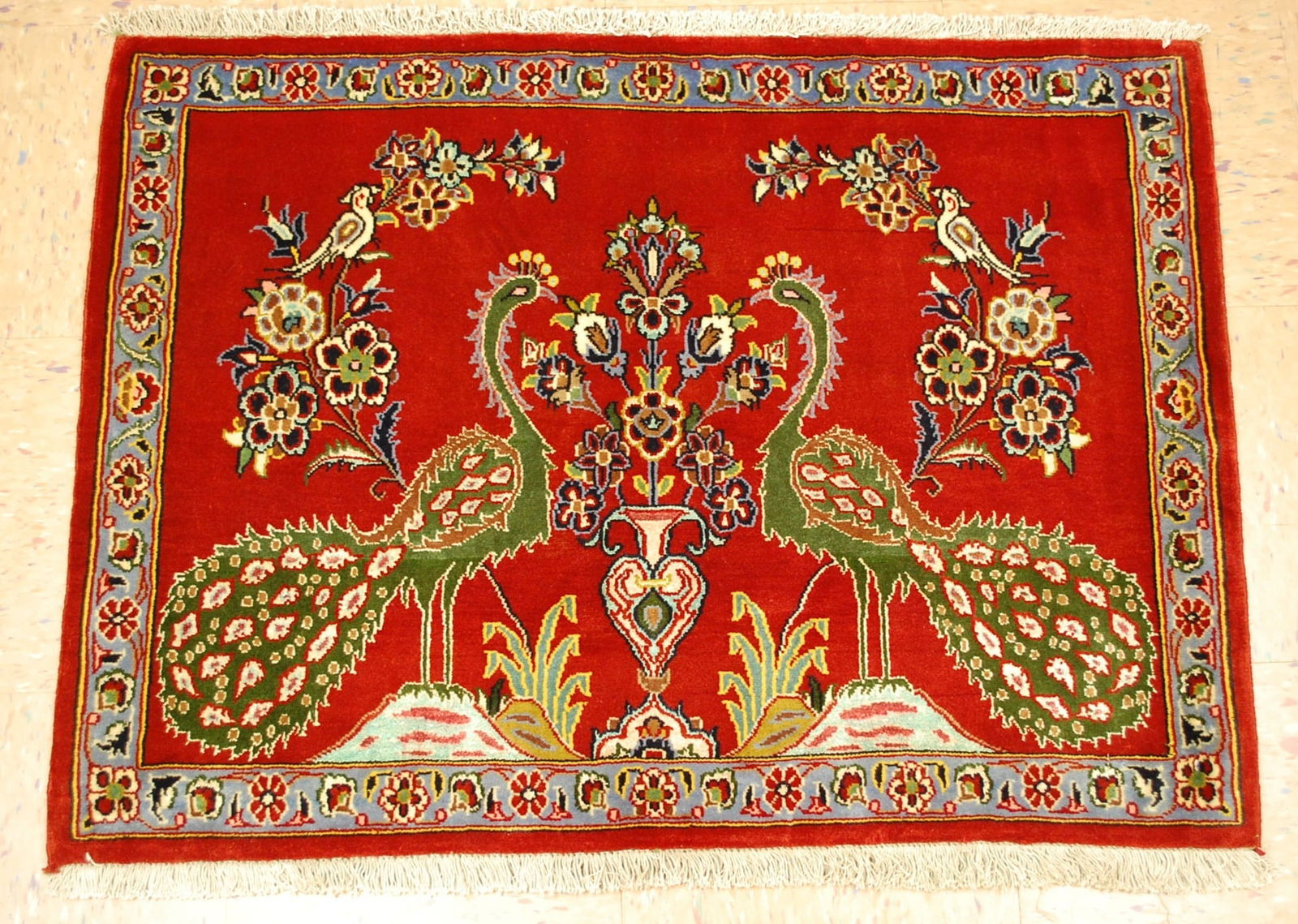 Persian KASHAN RUG 2'4"x3'2" (1 of 9)