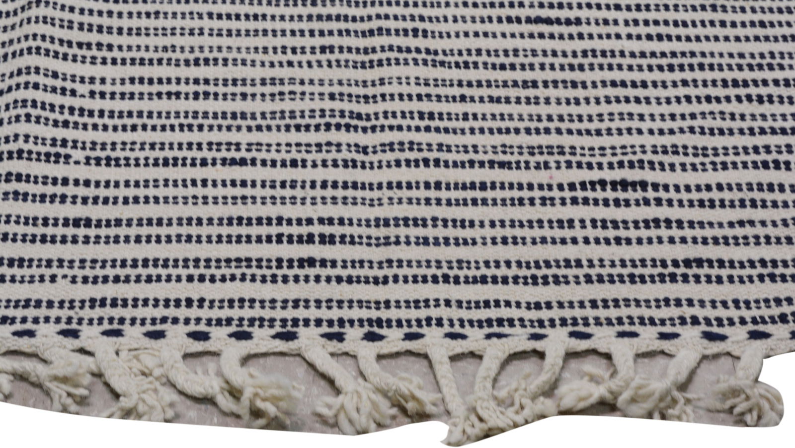 MOROCCAN FLATWEAVE WOOL RUG - 4