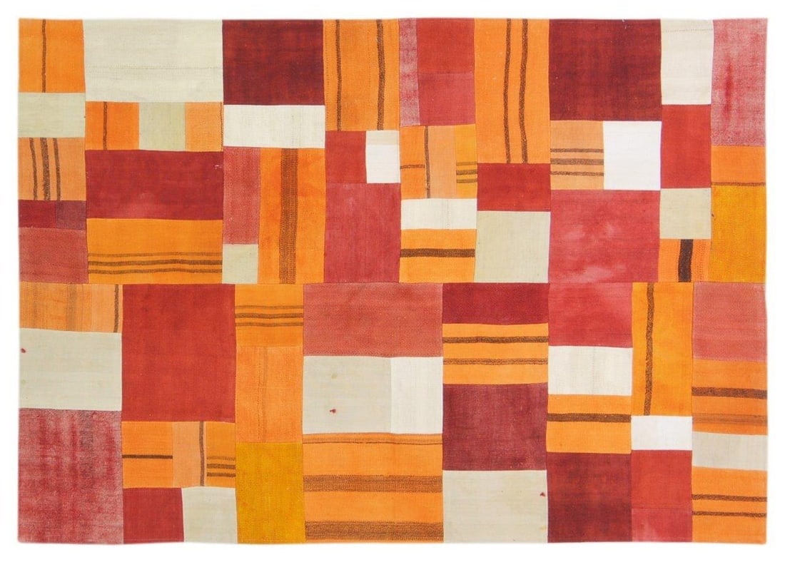 TURKISH PATCHWORK WOOL RUG (1 of 4)