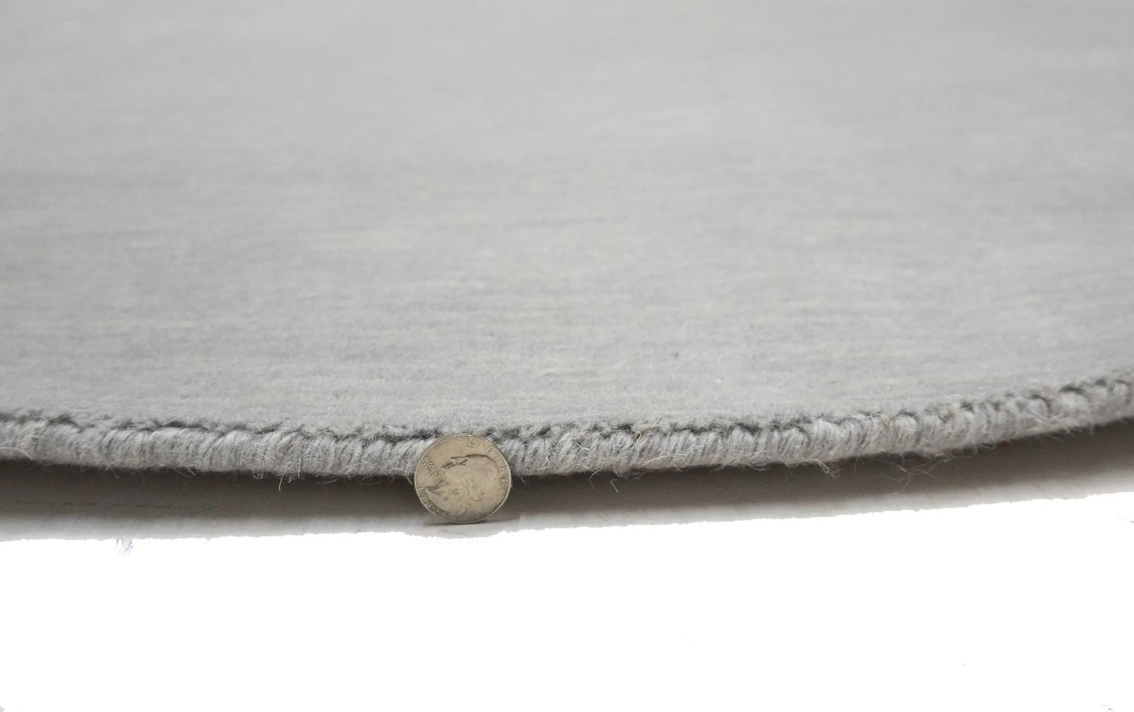 Gray Modern Solid 6X6 Gabbeh Oriental Round Rug - 10