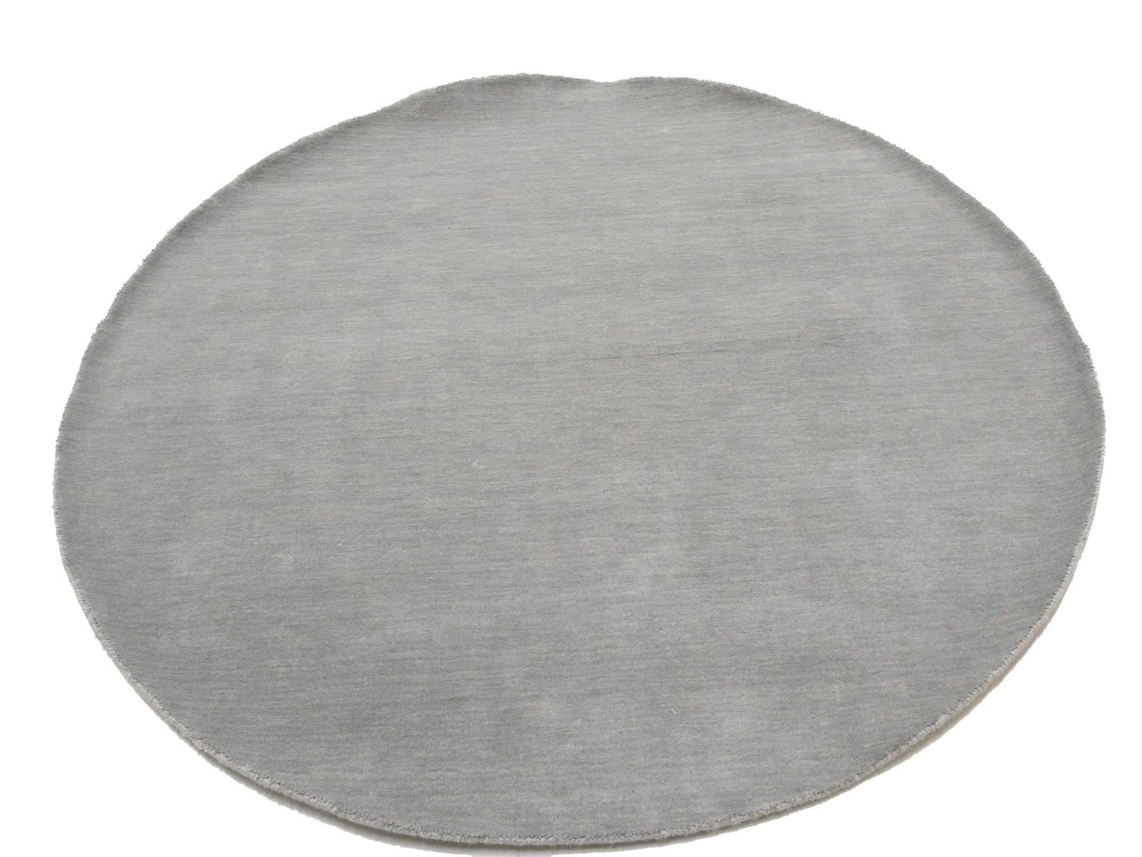 Gray Modern Solid 6X6 Gabbeh Oriental Round Rug - 3
