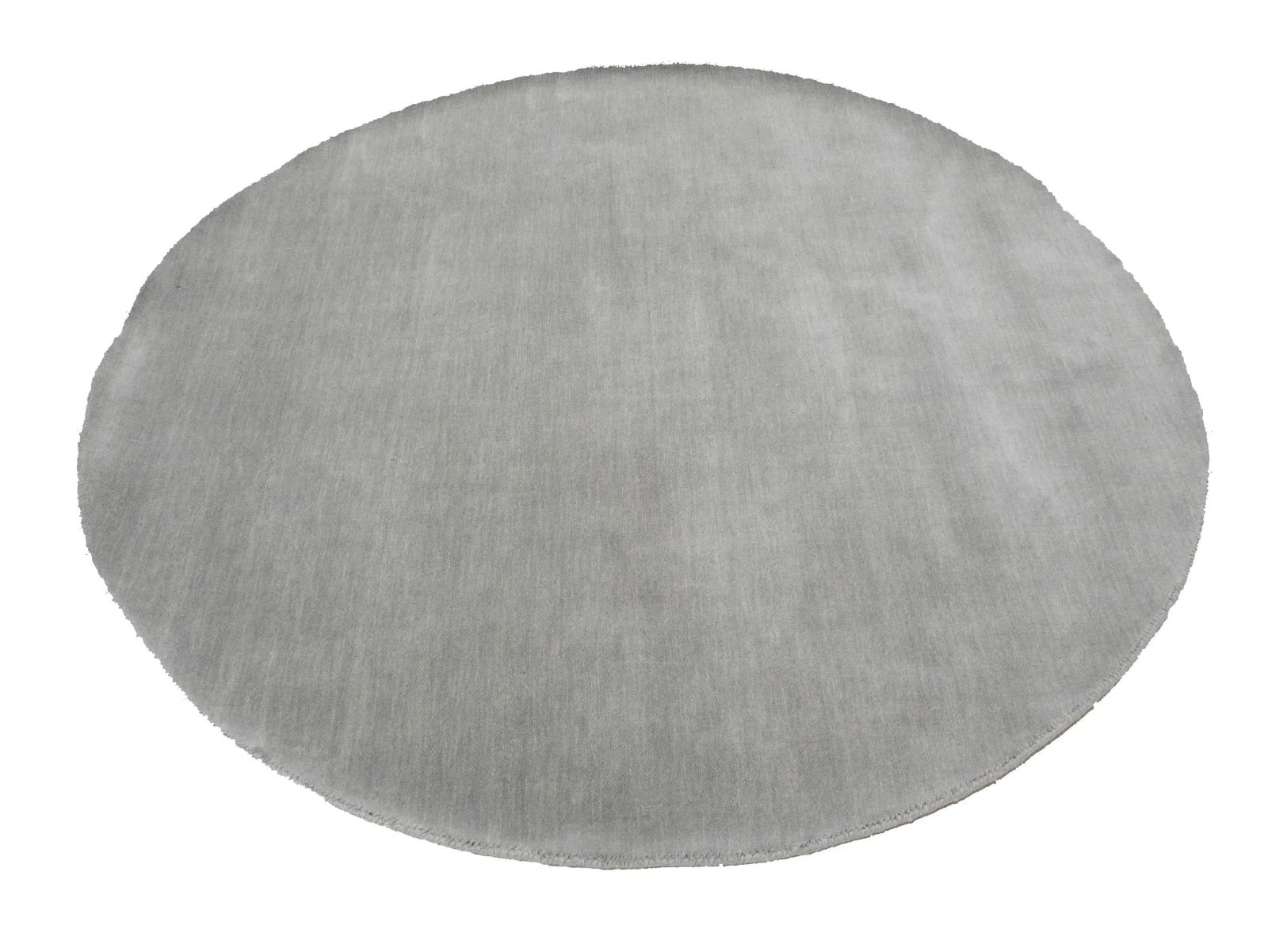 Gray Modern Solid 6X6 Gabbeh Oriental Round Rug - 4