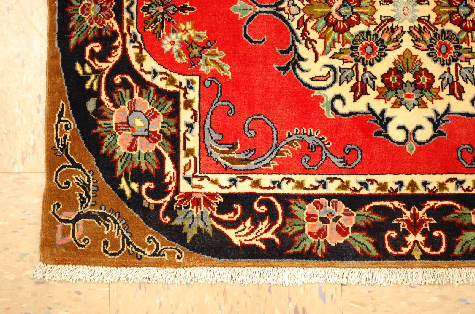 Persian KASHAN RUG 2'3"x 3'3" - 2
