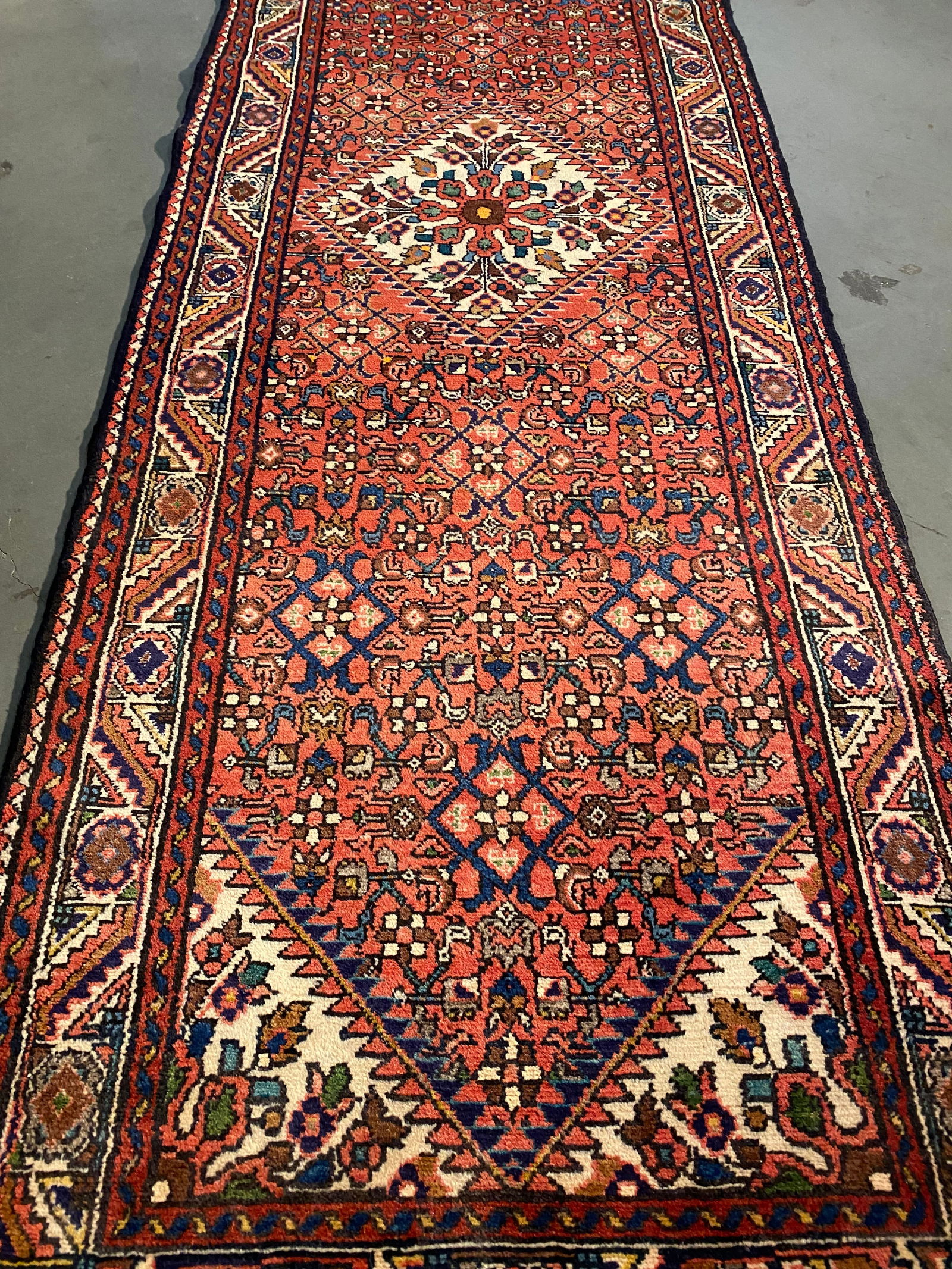 MAGNIFICENT PERSIAN HAMEDAN RUNNER 3.5x10.1 - 3