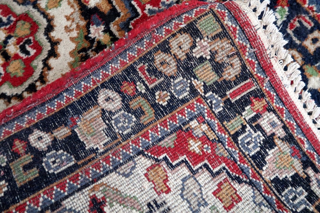 Handmade vintage Persian Malayer runner 2.6' x 9.4' (80cm x 289cm) 1950s - 10