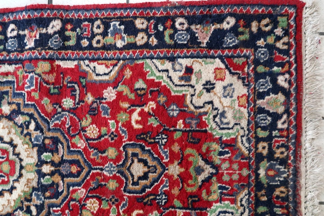 Handmade vintage Persian Malayer runner 2.6' x 9.4' (80cm x 289cm) 1950s - 2