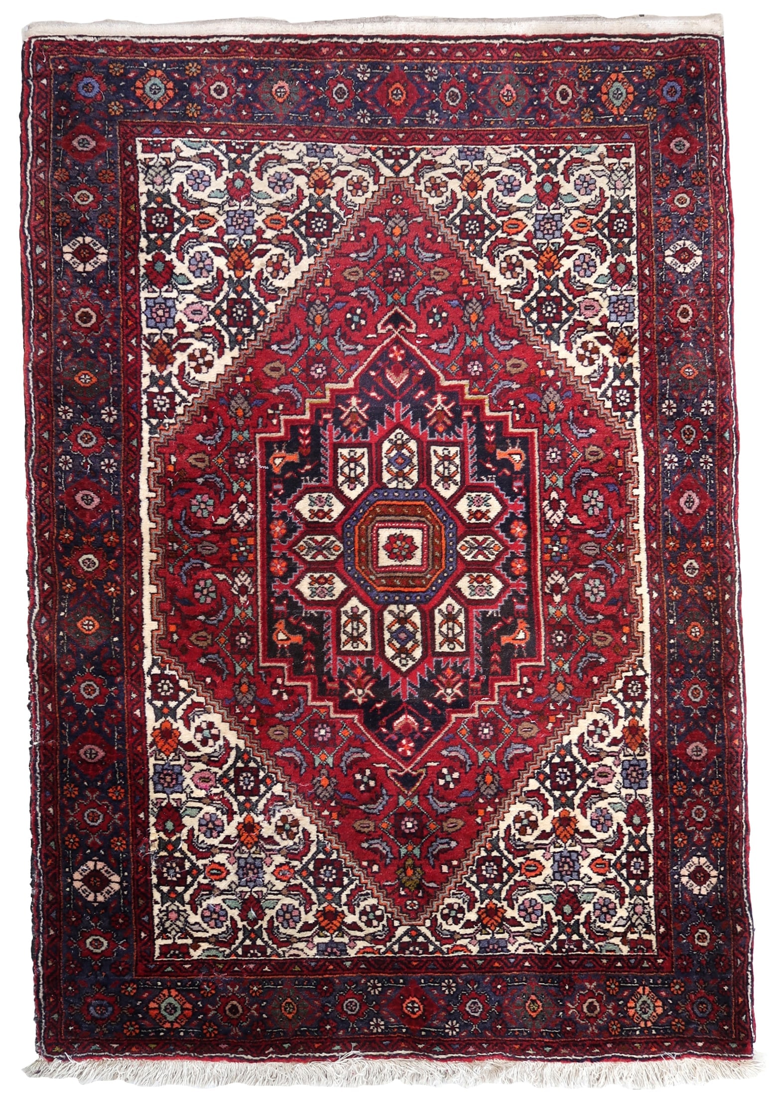 Hand made vintage Persian Bidjar rug 3.2' x 4.8' (98cm x 148cm) 1970s (1 of 10)