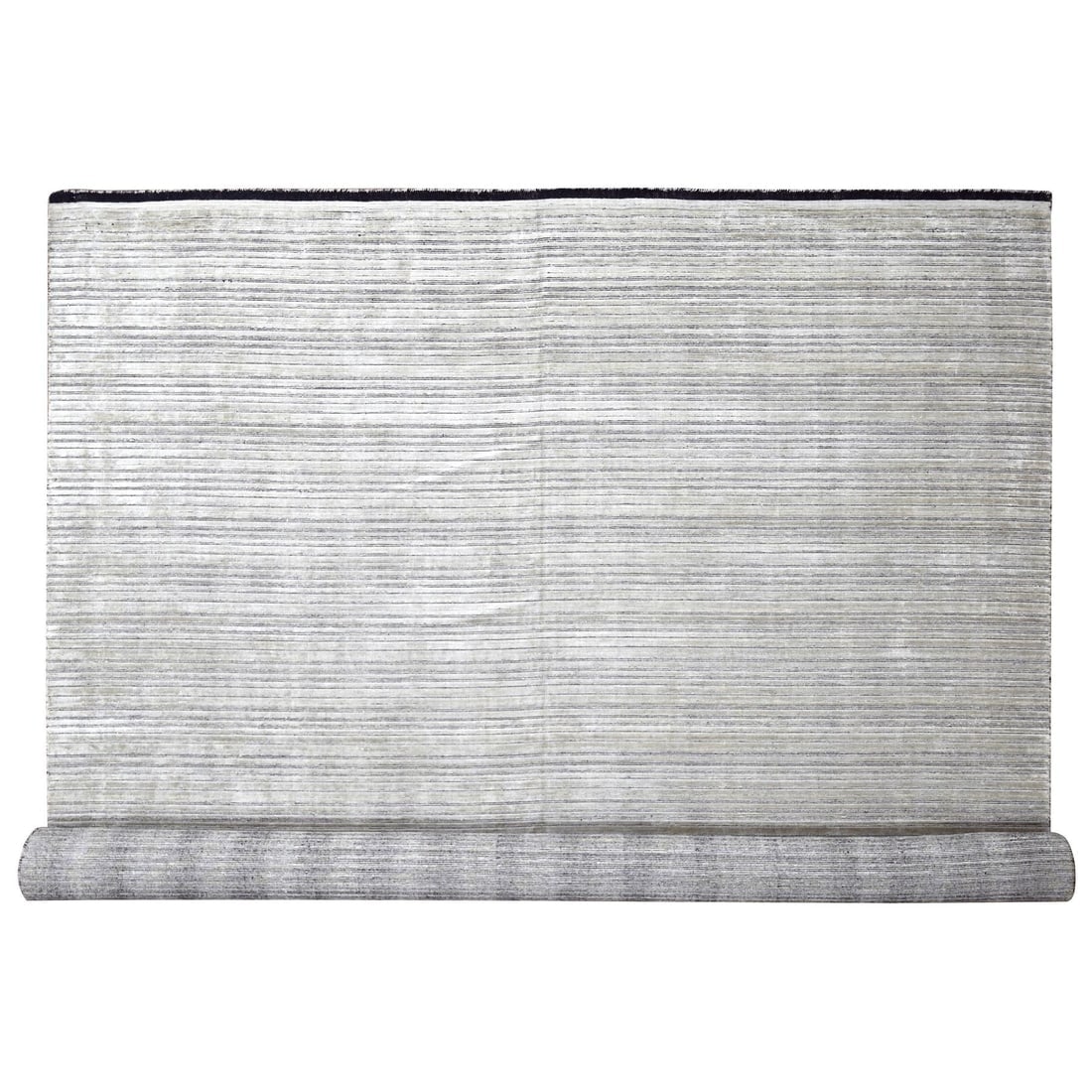 Taupe Modern Textured Hand Loomed Wool and Silk Oversized Rug: Title: Taupe Modern Textured Hand Loomed Wool and Silk Oversized RugDescription: This is a truly genuine one-of-a-kind. It has been Knotted for months and months in the centuries-old weaving