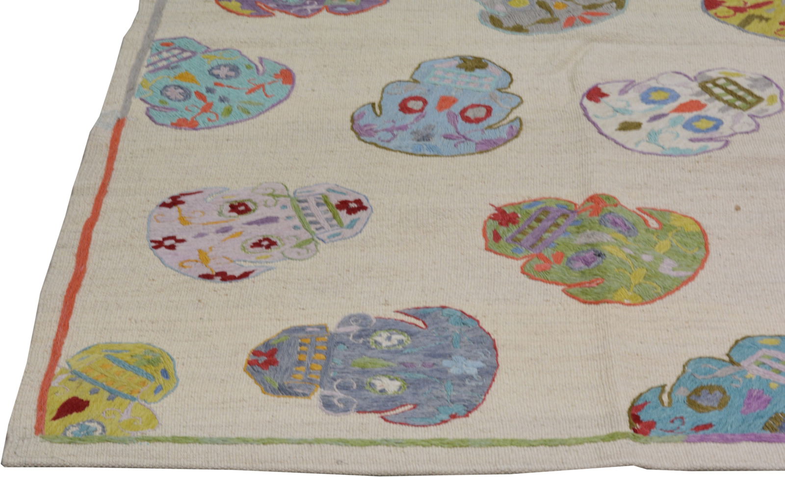 AFGHAN FLATWEAVE WOOL RUG - 5