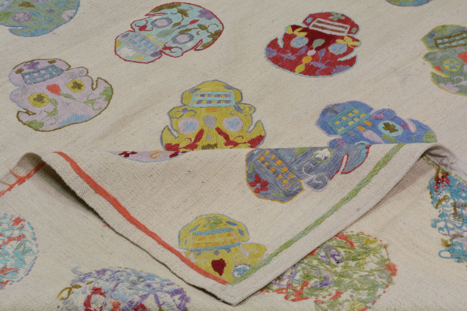 AFGHAN FLATWEAVE WOOL RUG - 6