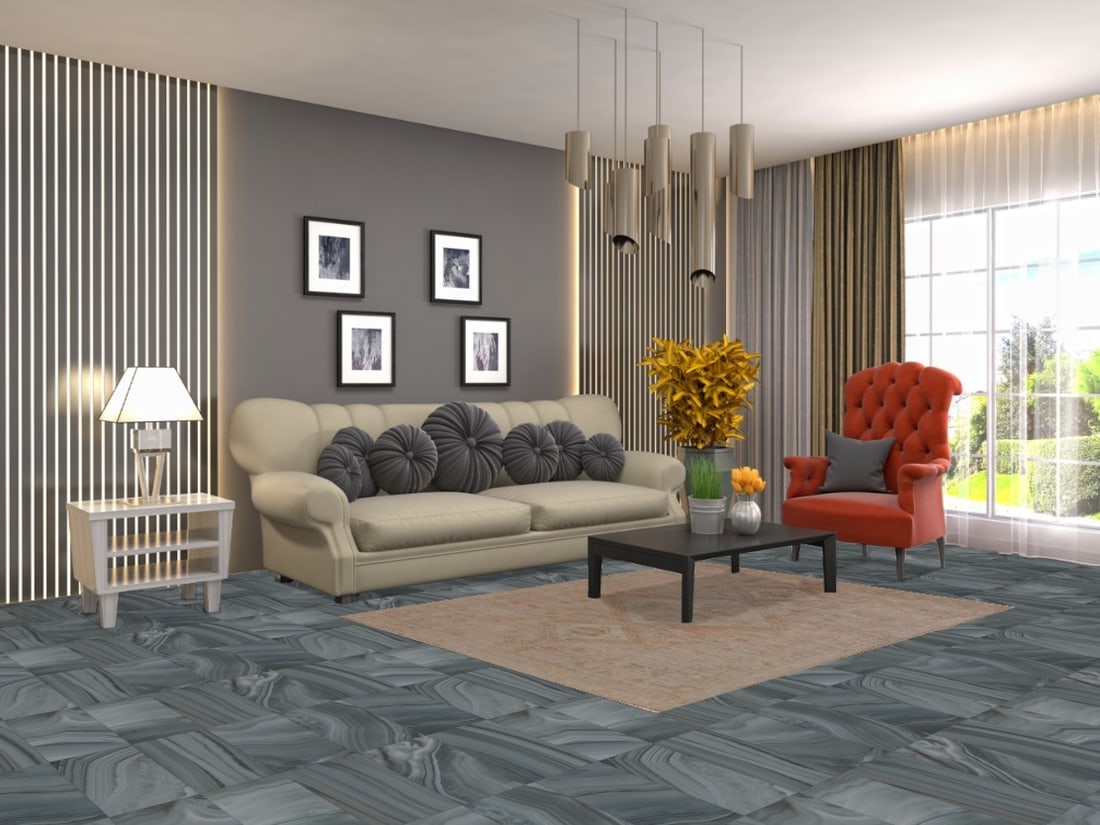 Distressed Shiraz Persian Area Rug 5x6 - 2