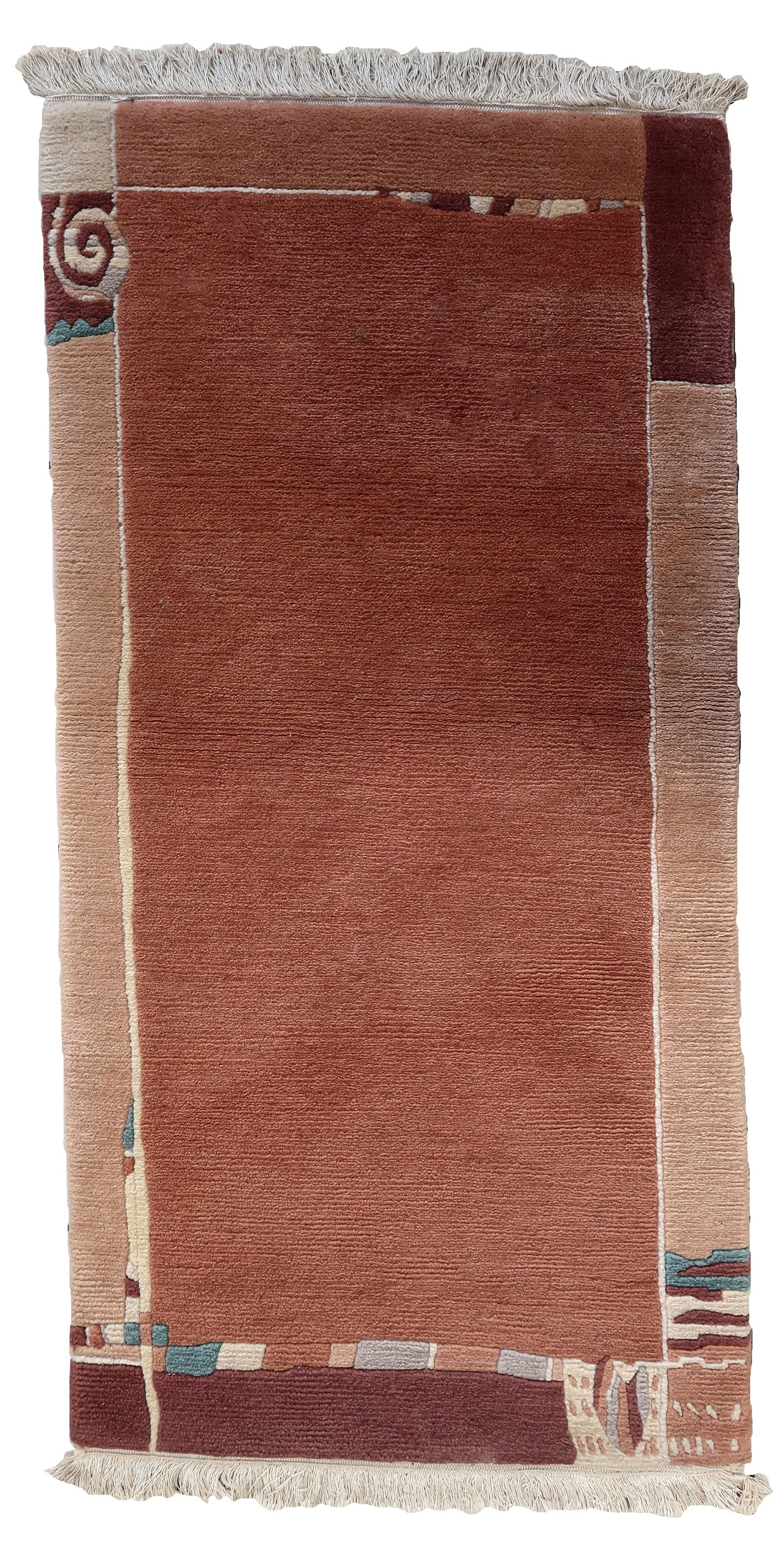 Handmade vintage Tibetan Khaden rug 2.2' x 4.7' (70cm x 145cm) 1970s: Title:Handmade vintage Tibetan Khaden rug 2.2' x 4.7' (70cm x 145cm) 1970sOrigin:NepalDimension:2.2' x 4.7' (70cm x 145cm)Materials:woolYear:1970sDescription:Handmade vintage Tibetan Khaden rug in